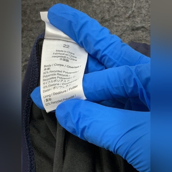 J.CREW Bow One-Shoulder One-Piece Swimsuit β Navy β Size 22 β Retail $110 - Picture 6 of 8